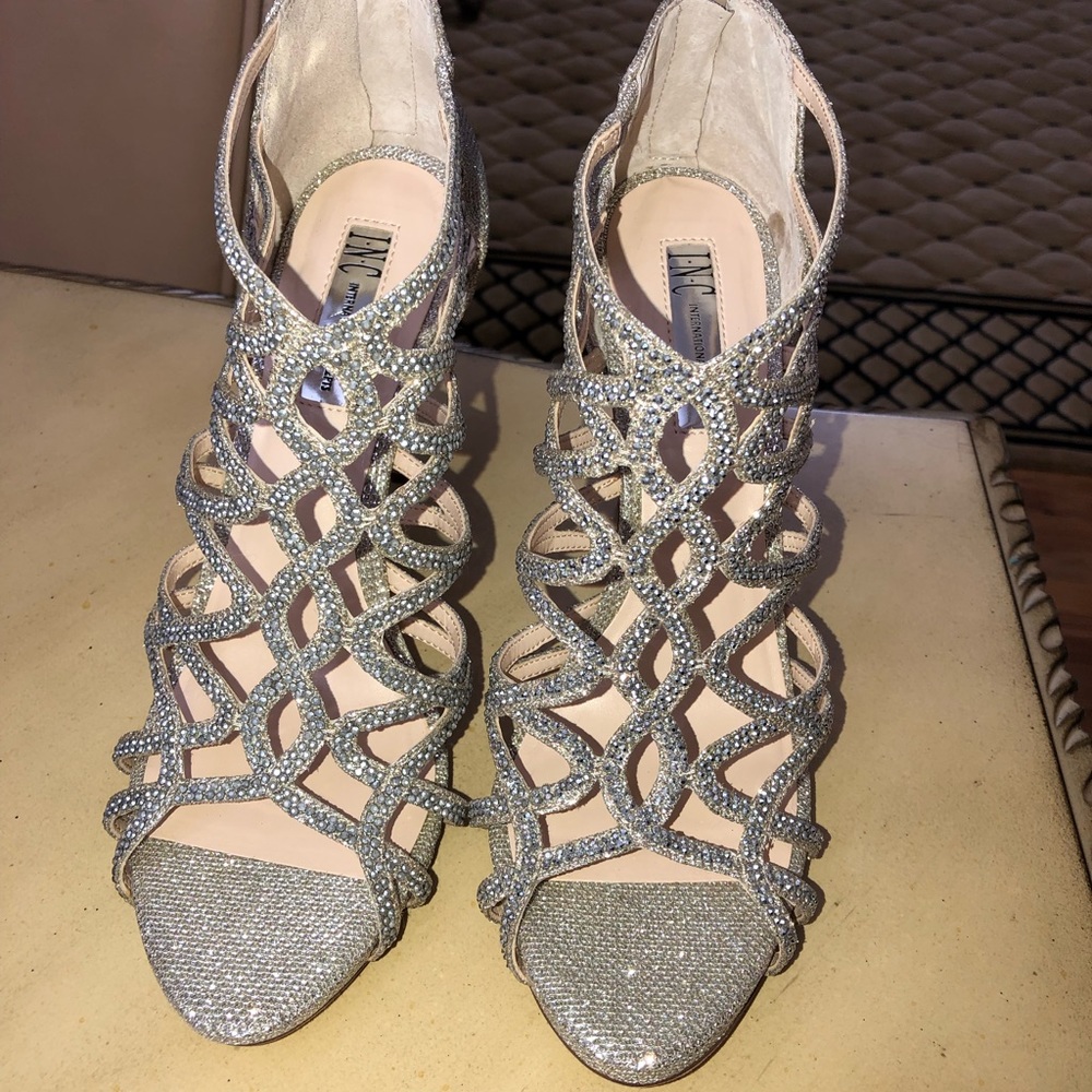 Women’s INC Silver Shoes, Size 8.5